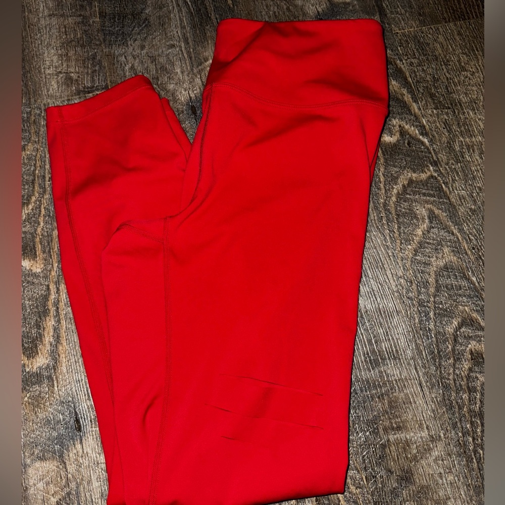 EUC Red Zyia Slash leggings, size 6/8!